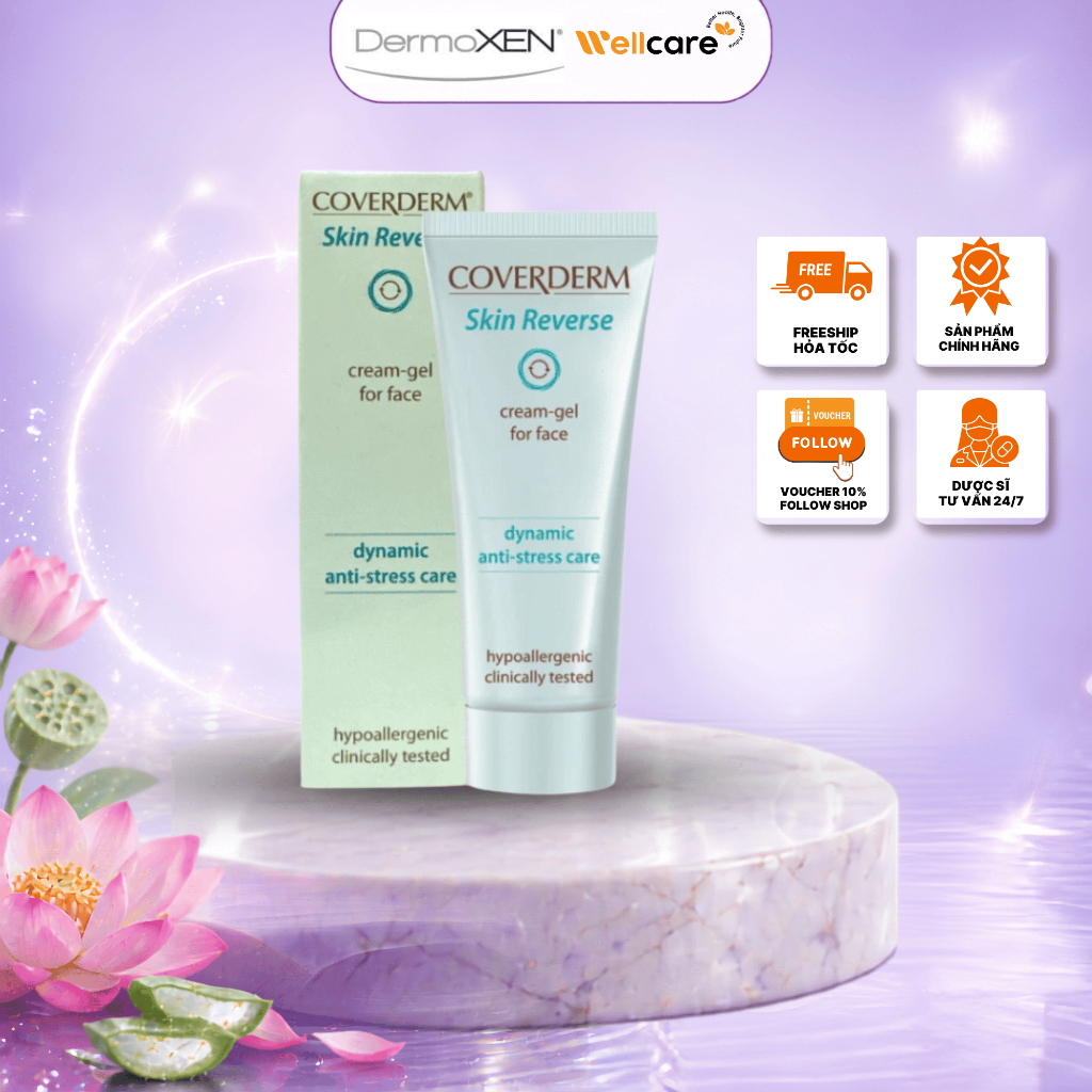 [CHÍNH HÃNG] Kem Dưỡng COVERDERM Skin Reverse 40ml Hỗ Trợ Giảm Mụn Dành Cho Da Dầu Mụn