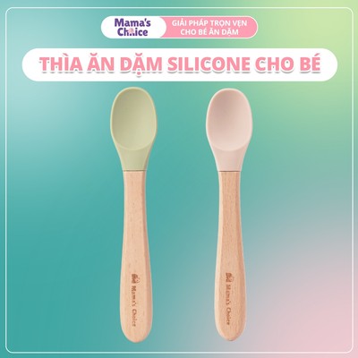Thìa Ăn Dặm Silicone Cho Bé, Thìa Mama's Choice Chất Liệu Mềm Mại và An Toàn Kiểm Định Quốc Tế