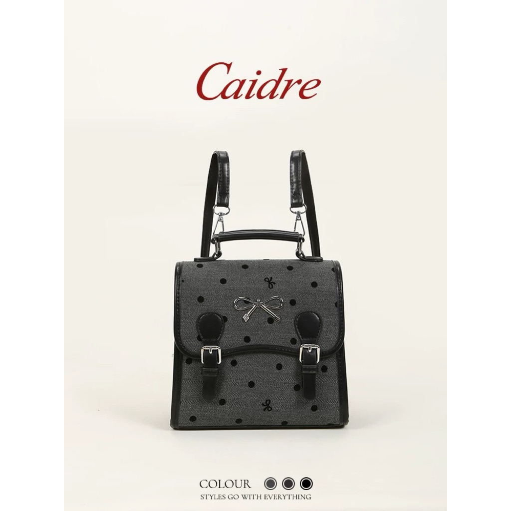 (Order 15 ngày) BALO IFASHION CAIDRE NICHE CHẤM BI HÌNH HỌC – MINI, ĐA NĂNG, THỜI TRANG