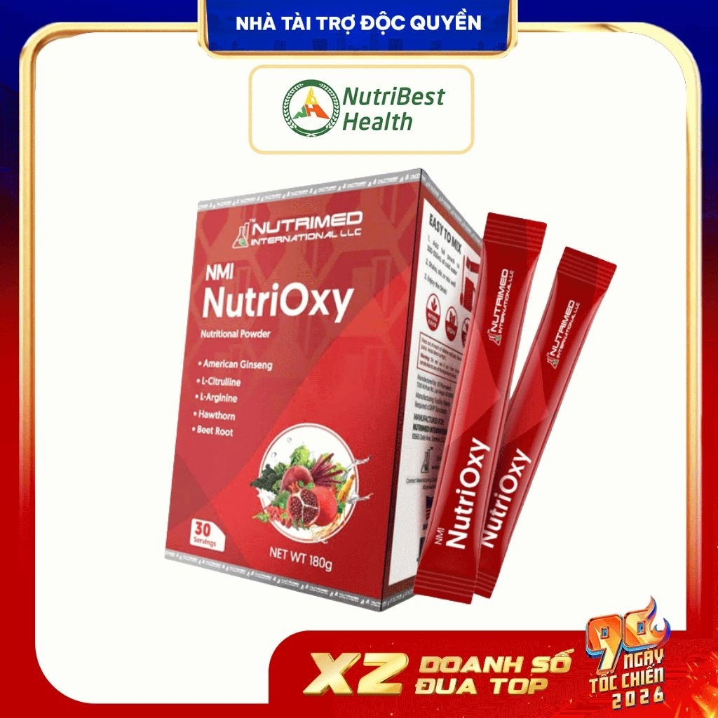 NMI NutriOxy – Bột Dinh Dưỡng NutriOxy 180g (30 Gói)