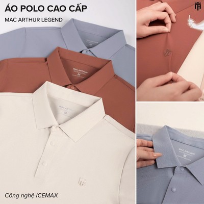 Áo Polo Nam Cao Cấp MAC ARTHUR LEGEND Không Nhăn, Thoáng Khí Mát Lạnh, Form Ôm Vừa, Co Giãn SP2