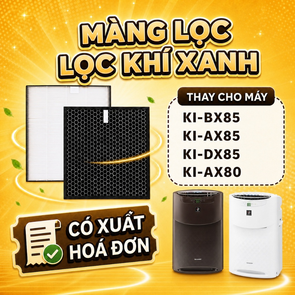 Bộ lọc LocKhiXanh® tương thích cho Màng lọc không khí Sharp KI-BX85 / KI-AX85 / KI-DX85 / KI-AX80