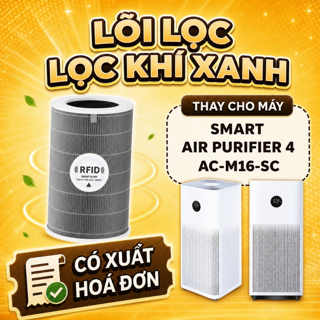 Lõi Lọc Không Khí Lọc Khí Xanh tương thích cho máy Air Purifier 4 LITE / Model: AC-M17-SC / SKU: BHR