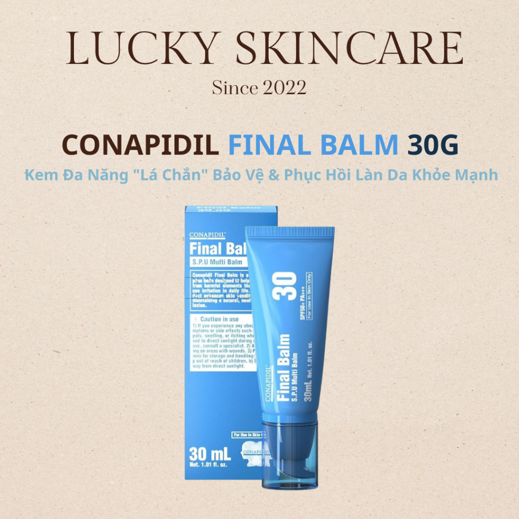 [HÀNG CTY] CONAPIDIL FINAL BALM - Kem Đa Năng Chống Nắng & Phục Hồi Làn Da Khỏe Mạnh 30G