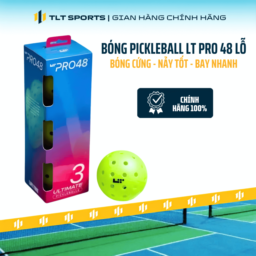 BÓNG PICKLEBALL LT PRO 48 LỖ | BÓNG THỂ THAO CHUẨN THI ĐẤU PPA TOUR