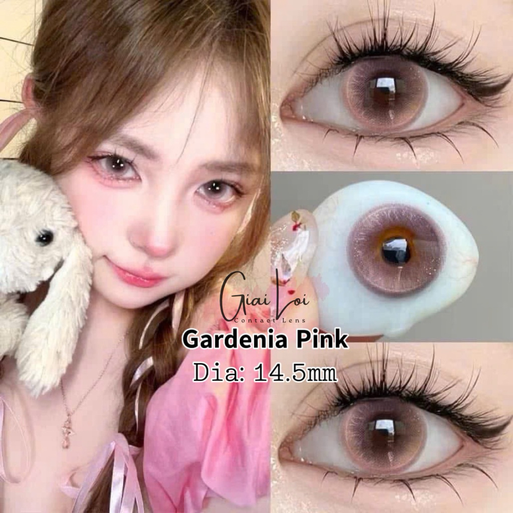 [GiaiLoiLens] Kính Áp Tròng Pink Giãn To 14.5mm - Gardenia Pink