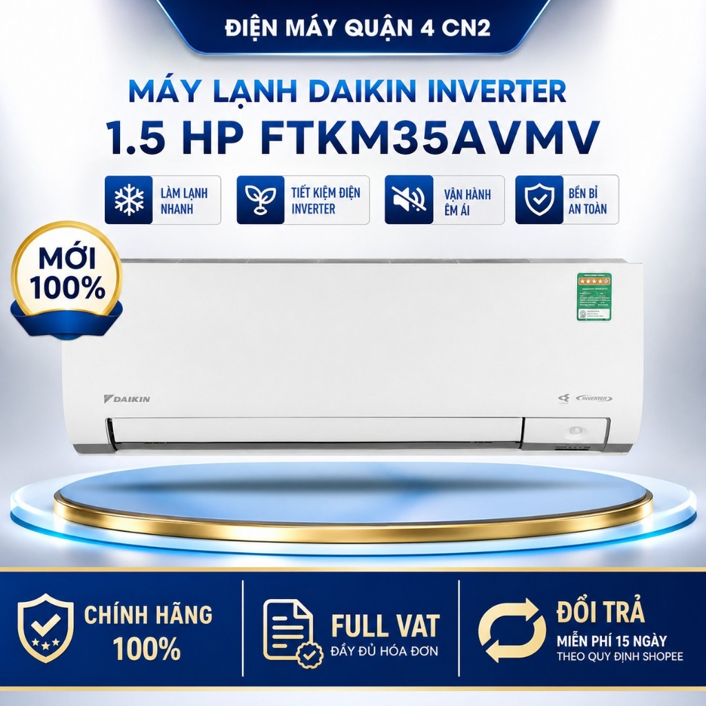 Máy Lạnh Daikin FTKM35AVMV Inverter Humi Comfort Plus 1.5 HP 12000 BTU