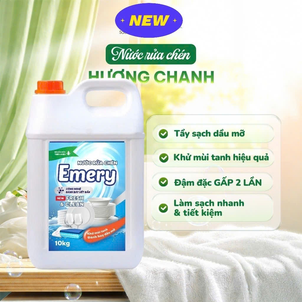 NƯỚC RỬA CHÉN EMERY CAN 10L HÀNG CHÍNH HÃNG