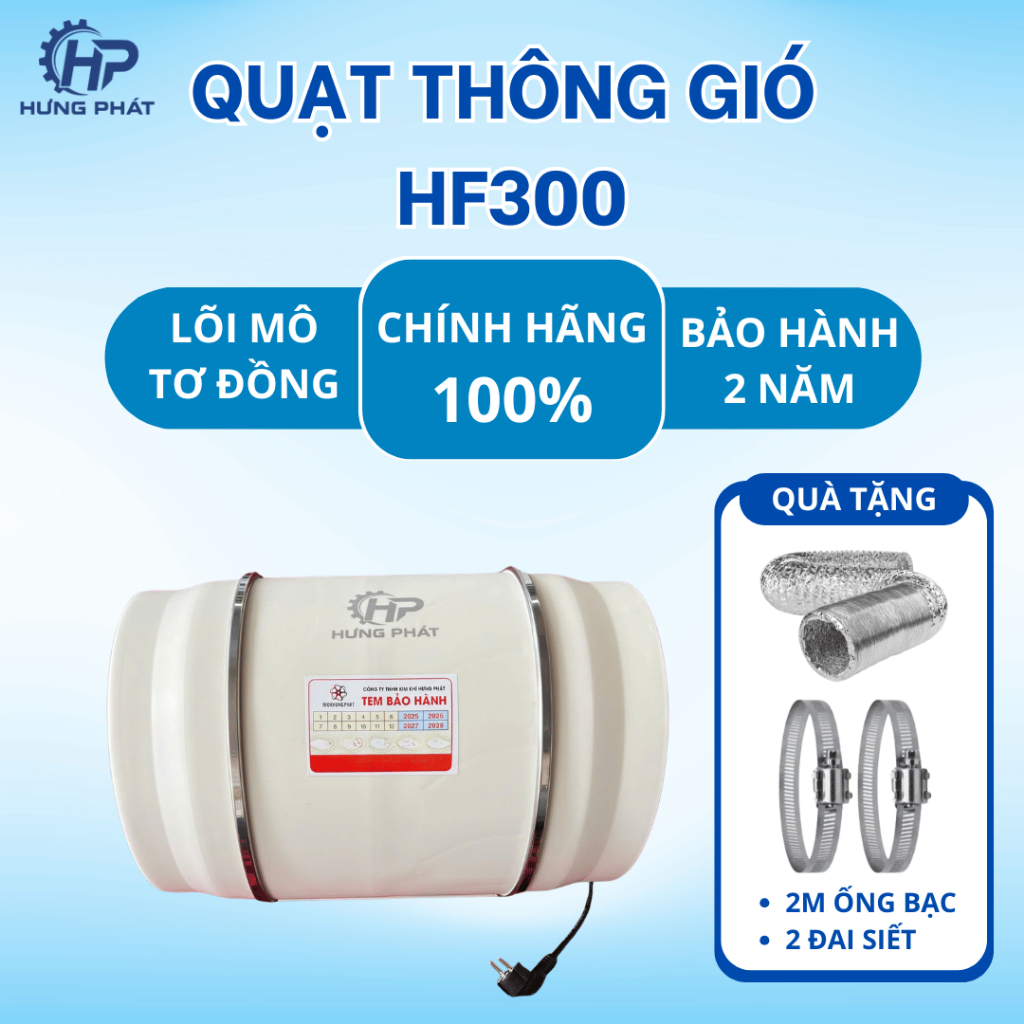 (SIÊU RẺ - CHÍNH HÃNG) Quạt Thông Gió Hút Mùi HF300