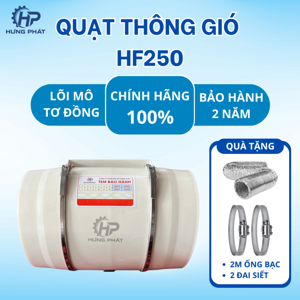 (SIÊU RẺ - CHÍNH HÃNG) Quạt Thông Gió Hút Mùi HF250