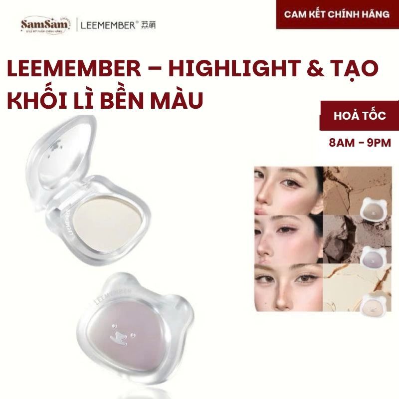 PHẤN LÌ LEEMEMBER – HIGHLIGHT & TẠO KHỐI LÌ BỀN MÀU – LÊN MÀU TỰ NHIÊN, KHÔNG LỘ VỆ