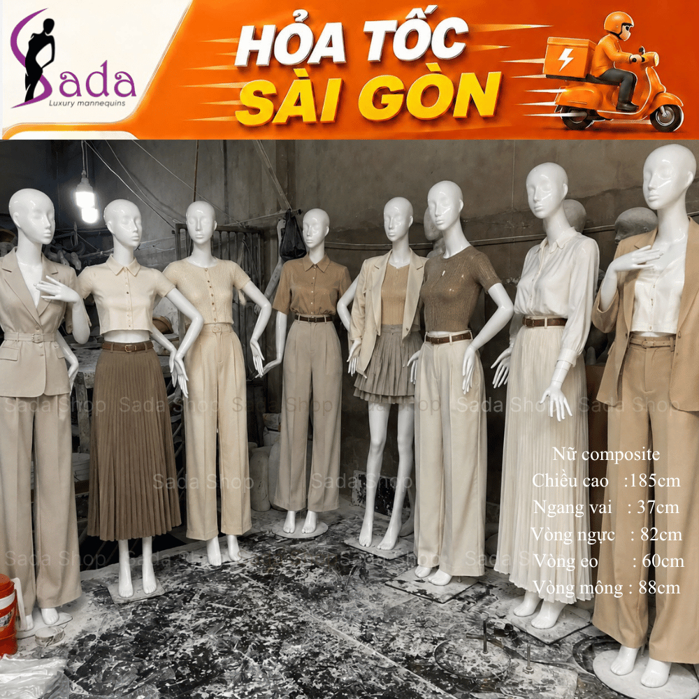 Manocanh tạo dáng nữ đủ màu có sẵn hàng trừng bày quần áo tại shop thời trang - sada shop 06