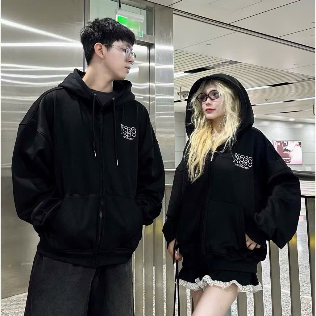 Áo Hoodie Khóa Zip Form Boxy NQ30 Form Rộng Nam Nữ Unisex_Áo  Hoodie Khóa Kéo NQ30 M31