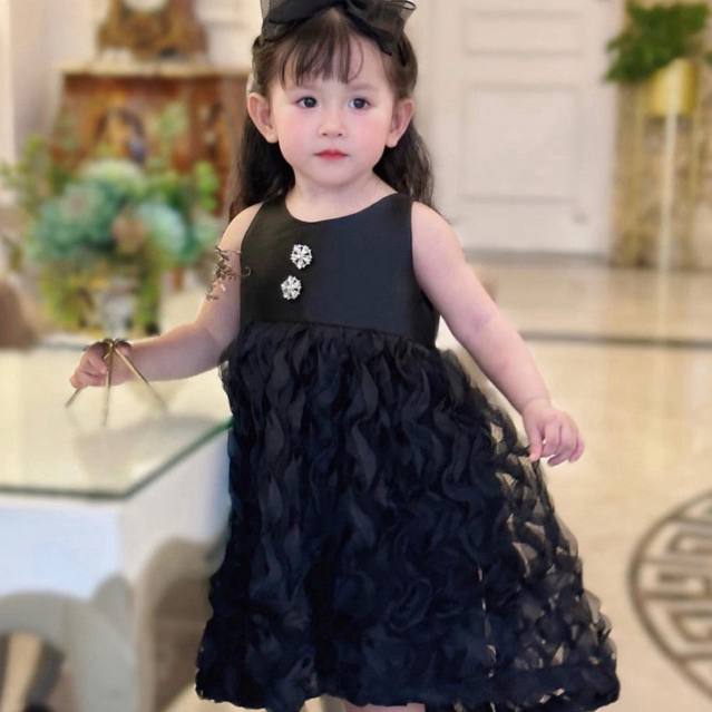 ELLA ĐEN DRESS - váy thiết kế cho bé