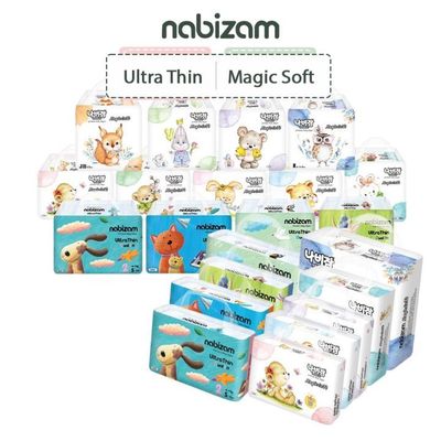 [HÀNG ĐẶT TRƯỚC] Combo 10 Bịch Tã/Bỉm NABIZAM Êm Mỏng Vượt Trội, Chống Tràn Tối Đa, Đủ Loại Kích Cỡ Bé Từ 3kg Đến 25kg
