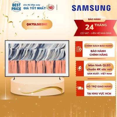 Smart Tivi Khung Tranh The Frame QLED Samsung 4K Vision AI 75 Inch QA75LS03HE