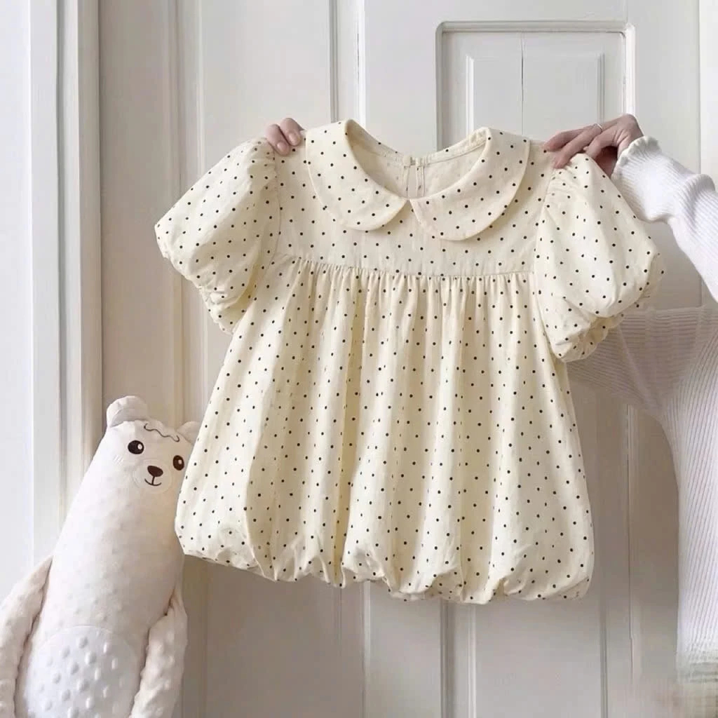 Áo babydoll Nữ Dáng Bí Cổ Sen Dễ Thương, Áo Kiểu Nữ Tay Phồng Phong Cách Ulzzang MS148