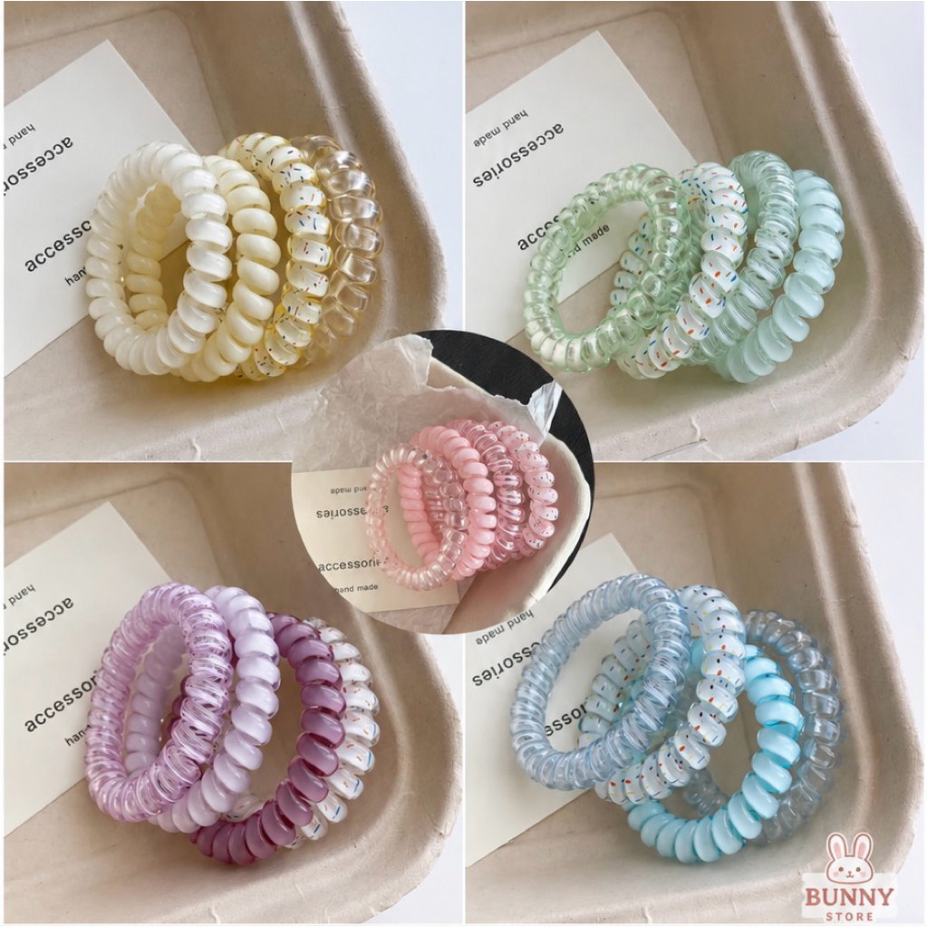 SET 4 DÂY CỘT TÓC LÒ XO - BUNNY STORE