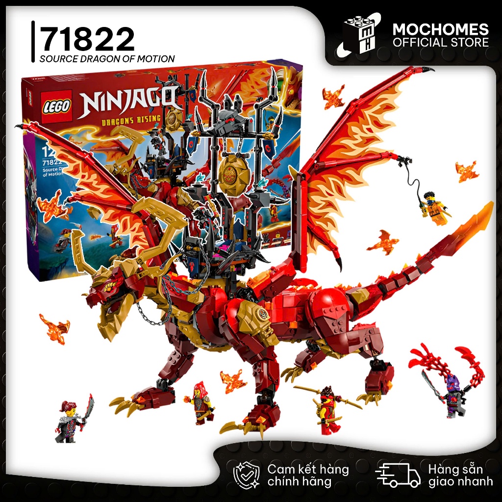 Đồ chơi lắp ráp LEGO Ninjago 71822 Dragon Rising Rồng cội nguồn Source Dragon of Motion