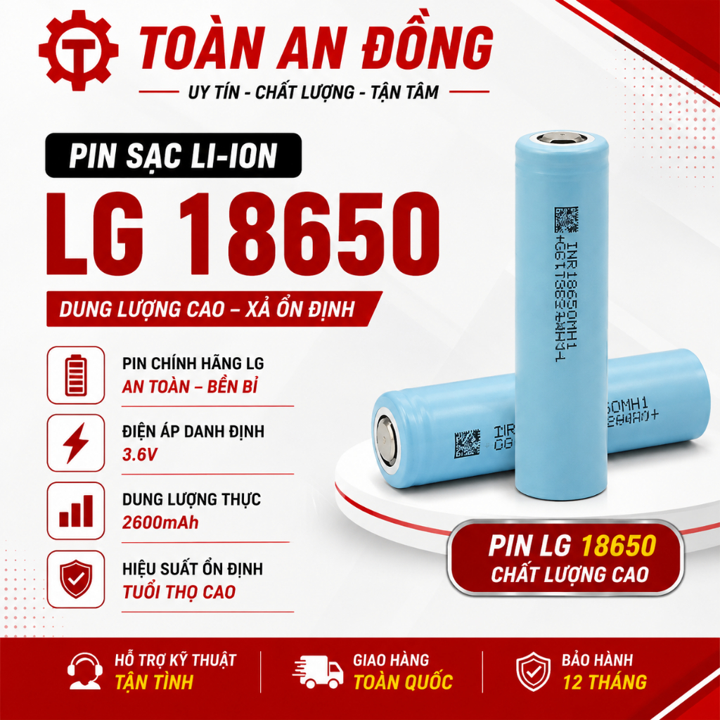 Pin 18650 LG MH1 dung lượng 3200mAh - 3.7V xả 20A ,Tháo Khối