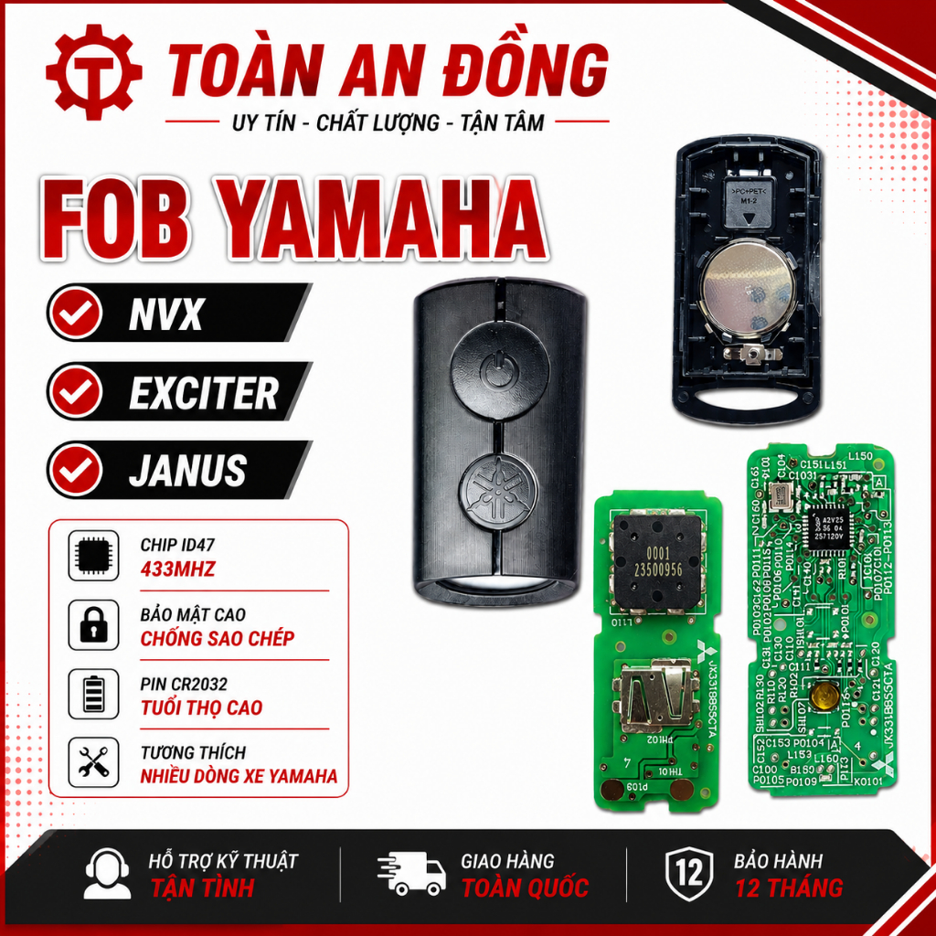 Chìa khóa thông minh YAMAHA chính hãng / FOB YAMAHA / Bảo hành 12 tháng