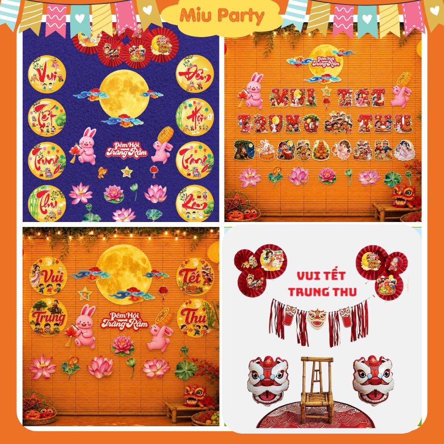 Set Trang Trí Trung Thu Nhiều Mẫu - Miu Party