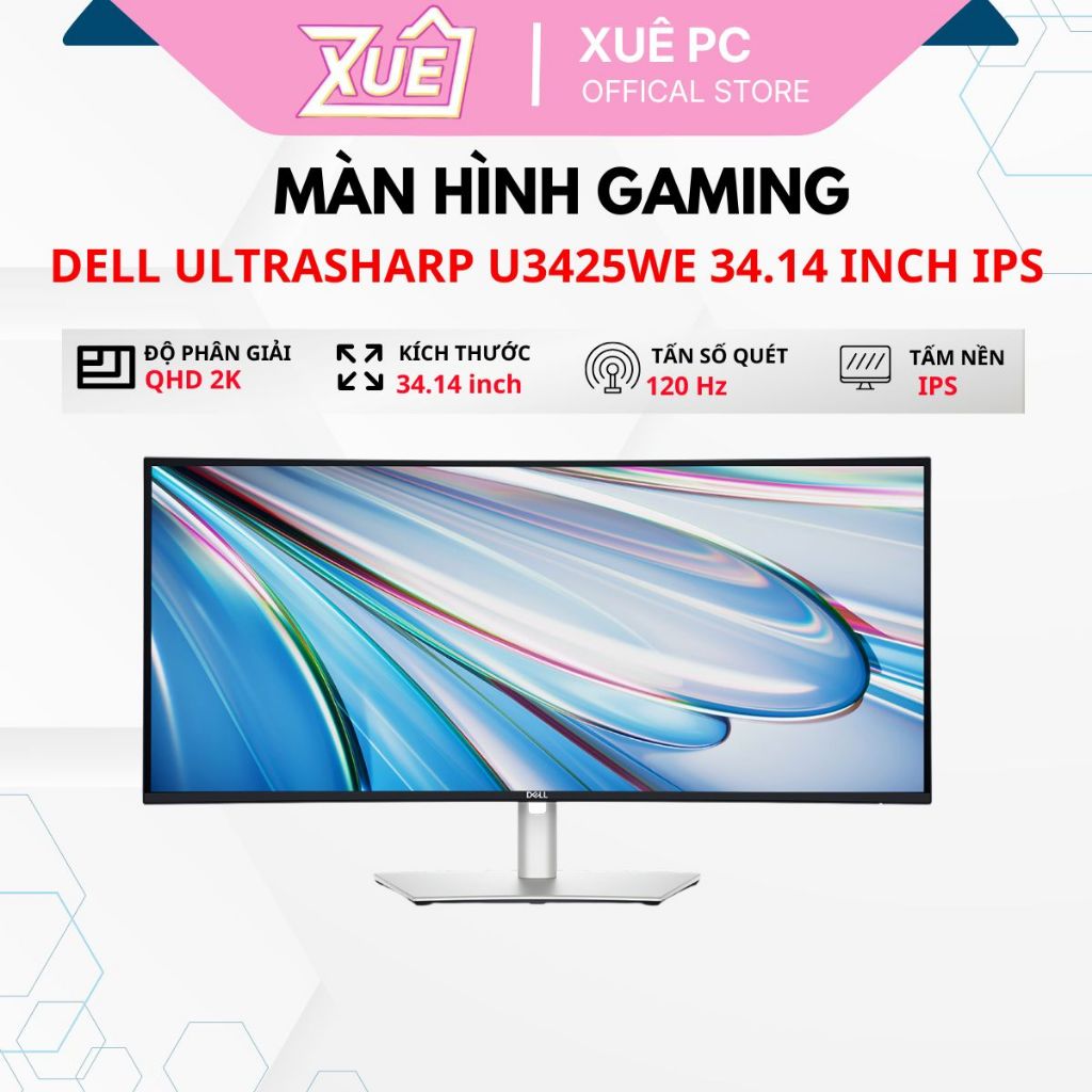 Màn hình DELL ULTRASHARP U3425WE  (34.14 inch - IPS - QHD - 5ms - 120Hz) | Đồ Họa, Dựng Phim | Bảo H