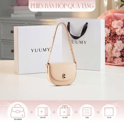 Bộ hộp quà YUUMY (Túi đeo chéo nữ YUUMY YN306 + Hộp quà YHQ3T + Túi giấy YTG3T + Túi rút BVR3838 + Thiệp cảm ơn YBT1)