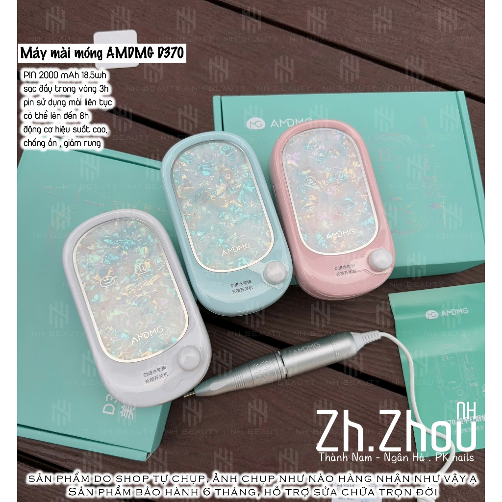 Máy mài móng tích điện AMDMG D370 Khảm xà cừ Chính hãng, máy mài D370 AMDMG, Máy mài AMDMG D370