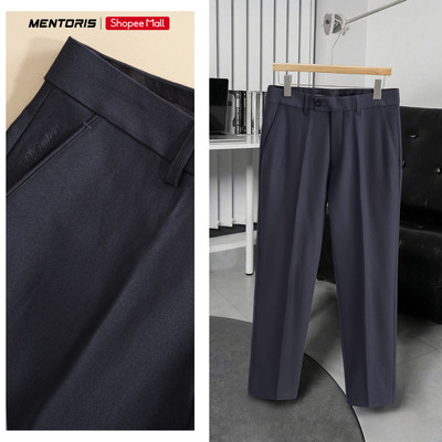 Quần Âu Công Sở Nam MENTORIS Cao Cấp, Vải Dày Dặn, Form Regular Fit Tôn Dáng, Bản Giới Hạn MTR03R