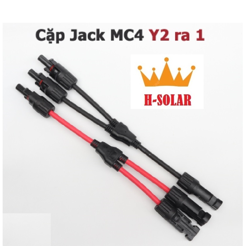 Đầu nối MC4 chữ Y vào 2 ra 1 vật liệu cách nhiệt PPO, chống nước IP67, điện áp 1500VDC
