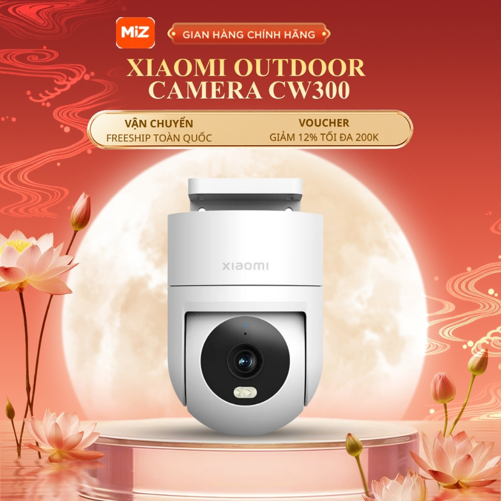 Camera IP Wifi Ngoài Trời Xiaomi CW300 2,5K, Theo dõi chuyển động, Phát hiện người lạ - Chính Hãng