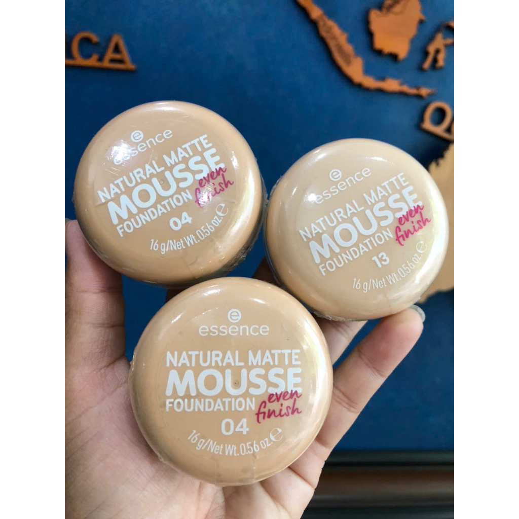 Hàng nhập khẩu - Phấn tươi ESSENCE NATURAL MATTE MOUSSE mỏng nhẹ tệp vào da (16g)