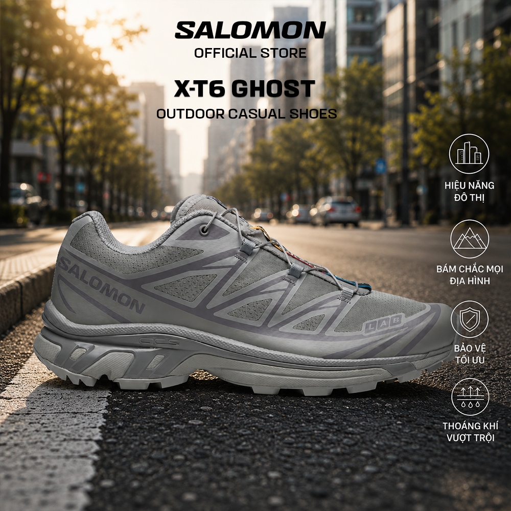 Salomon XT-6 Giày Thể Thao Unisex Ghost Grey Flannel L47444800