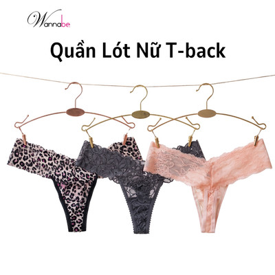 Quần lót nữ ren WANNABE quần chíp t-back lọt khe hiện đại mang lại vẻ nữ tính cho người mặc QLR01