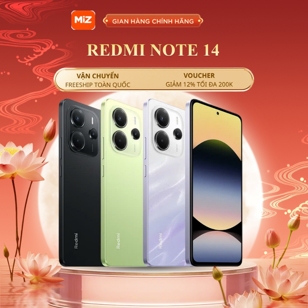 Điện Thoại Xiaomi Redmi Note 14 6/128GB - 8/128GB - 8/256GB Quốc Tế - Bảo hành 18 Tháng