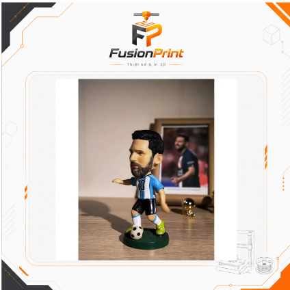 Mô hình cầu thủ bóng đá Messi/ Mbappe/ Neymar Fusion Print