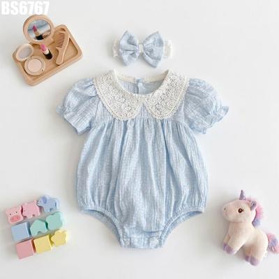 Set Body Họa Tiết Hoa Nhí Cổ Ren Kèm Băng Đô Cho Bé Gái Sơ Sinh 1 2 Tuổi MINTSCLOSET - BS6430 BS6686