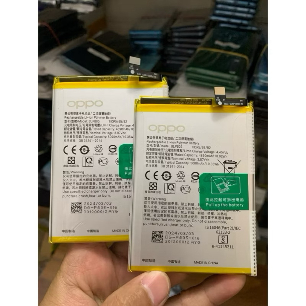 Pin Oppo A16/A53/A54 4G/A55 4G/A32 2020 /BLP805 zin Dung Lượng 5000mAh