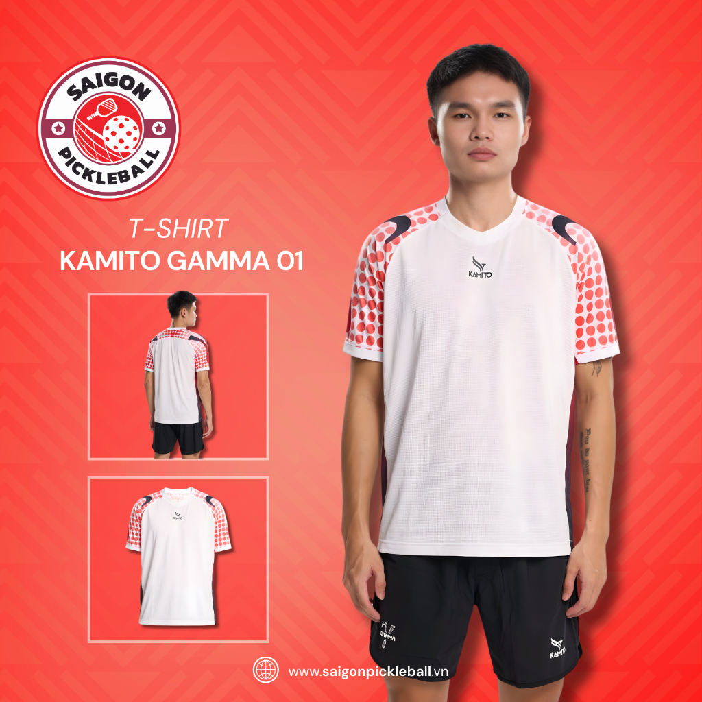 Áo Tshirt Pickleball Kamito Gamma 01 Thoải Mái, Co Giãn Linh Hoạt