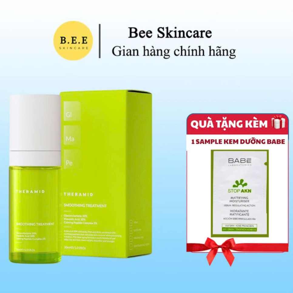 [HÀNG CÔNG TY]Tinh Chất Theramid Smoothing Treatment Peel Da Căng Bóng, Chống Lão Hóa, Trẻ Hóa Làn Da Bee Skincare