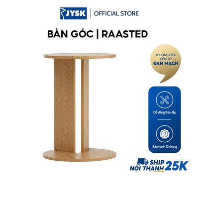 Bàn góc | JYSK RAASTED | gỗ công nghiệp | màu sồi | Ø40xC55cm
