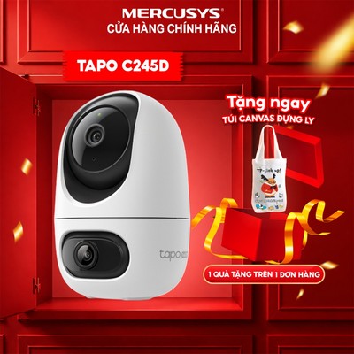 Camera Trong Nhà Tapo C245D Ống Kính Kép 2K | Quay Quét 2 Chiều, Theo Dõi AI, Quan Sát 2 Vùng Cùng Lúc