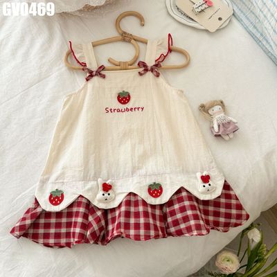 Váy 2 Dây Đuôi Cá Phong Cách Cổ Yếm Cho Bé Gái 1 2 3 4 5 Tuổi MINTSCLOSET Quảng Châu - GV0414