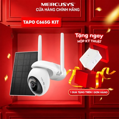Camera Ngoài Trời TP-Link Tapo C665G KIT Kết Nối Wi-Fi/4G LTE, Nhìn Đêm Có Màu