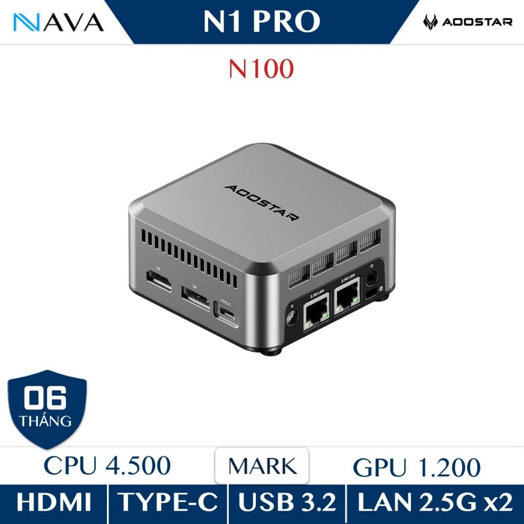 Mini PC AOOSTAR N1 Pro Intel N100 RAM 12GB LPDDR5 SSD NVMe