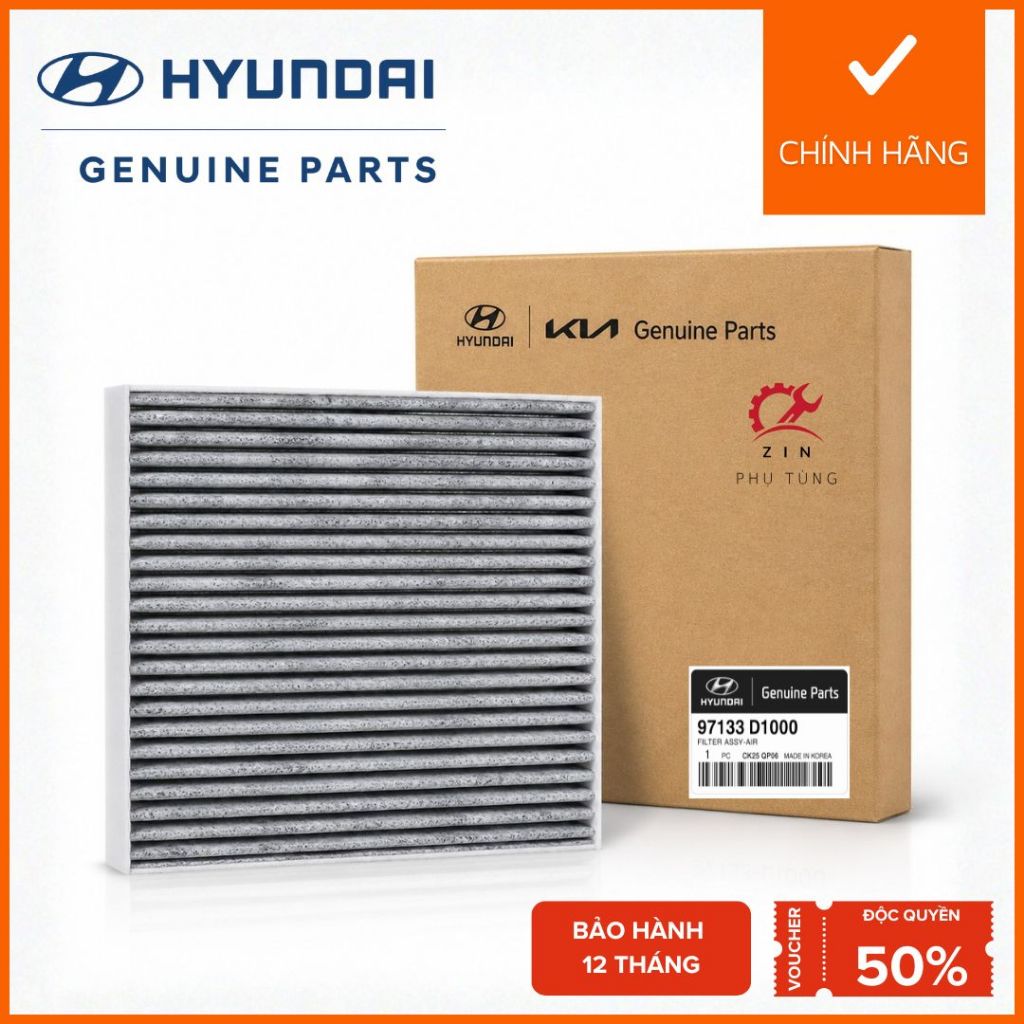 [Chính Hãng] Lọc gió điều hòa Tucson , Accent , Kona , Venue , Sonet 2016-2025 97133-D1000 97133-N91