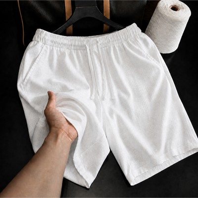 Quần short ROWAY, vải linen co giãn nhẹ, form regular | short linen