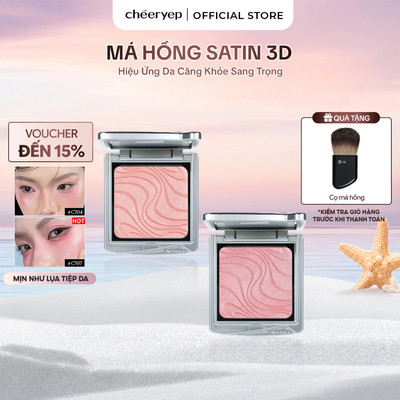 [Live] CHÉERYEP Phấn Má Hồng Trang Điểm Cao Cấp Ánh Nhũ Satin Tự Nhiên Tiệp Vào Da Mịn Như Lụa