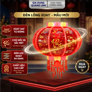 Đèn Lồng Xoay Mẫu Mới Tự Xoay 360 Độ, LED Nháy Đẹp Lung Linh Trang Trí Tết, Trung Thu, Lễ Hội